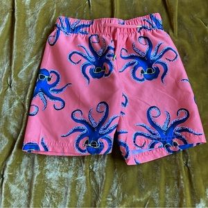 Old Navy Neon Orange Octopus Swim Trunks